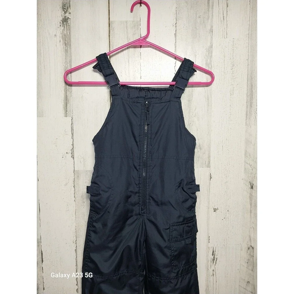 OshKosh Bgosh Navy Blue Snow Pants Adjustable Overall Bibs 5 Kids Boys / Girls